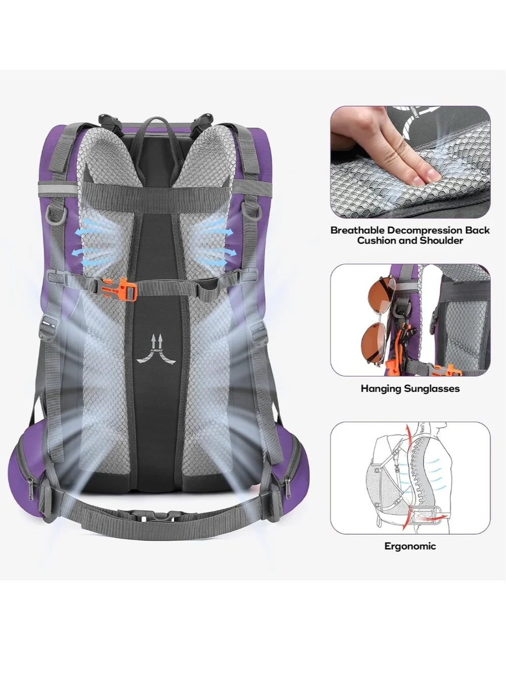 Maelstrom Purple Daypack Backpack 40 L Brand New